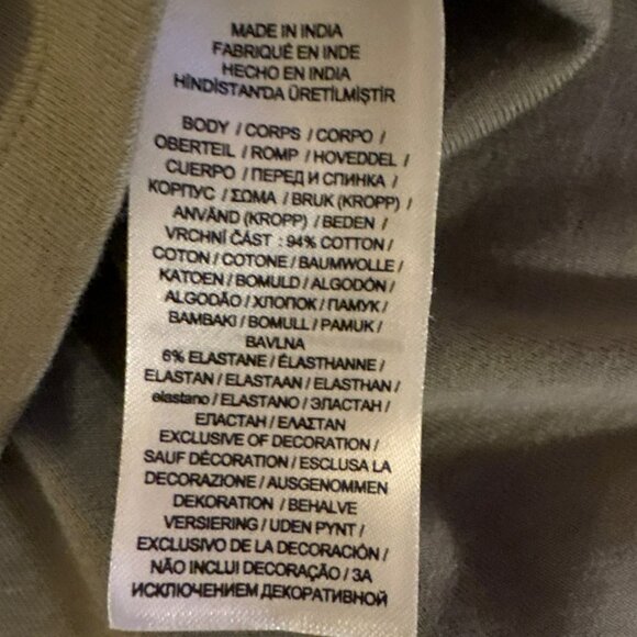 NWT Lauren Ralph Lauren Olive Green Embroidered Neckline 3/4 Sleeve Top Size 3X - Picture 5 of 10